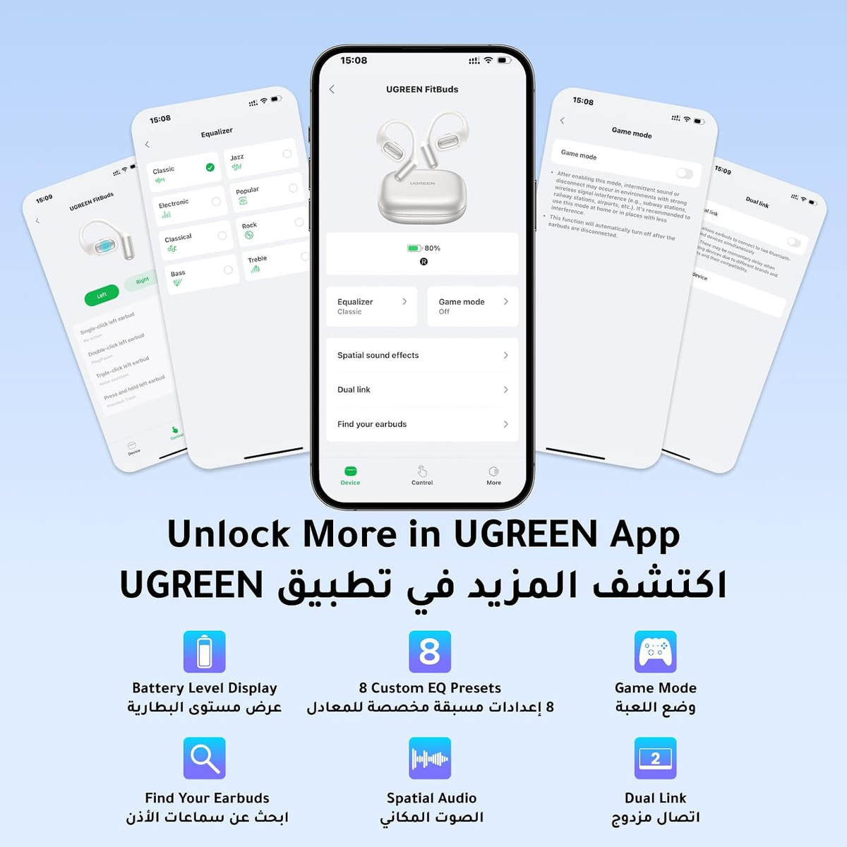 UGREEN FitBuds, Open-ear Headphones WS213
