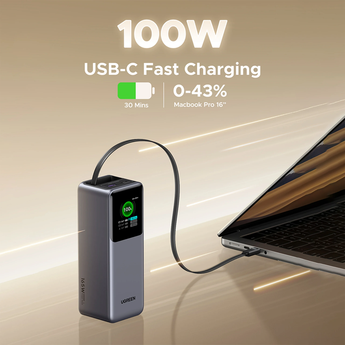 UGREEN 20000MAH (165W) FAST CHARGING  PB726
