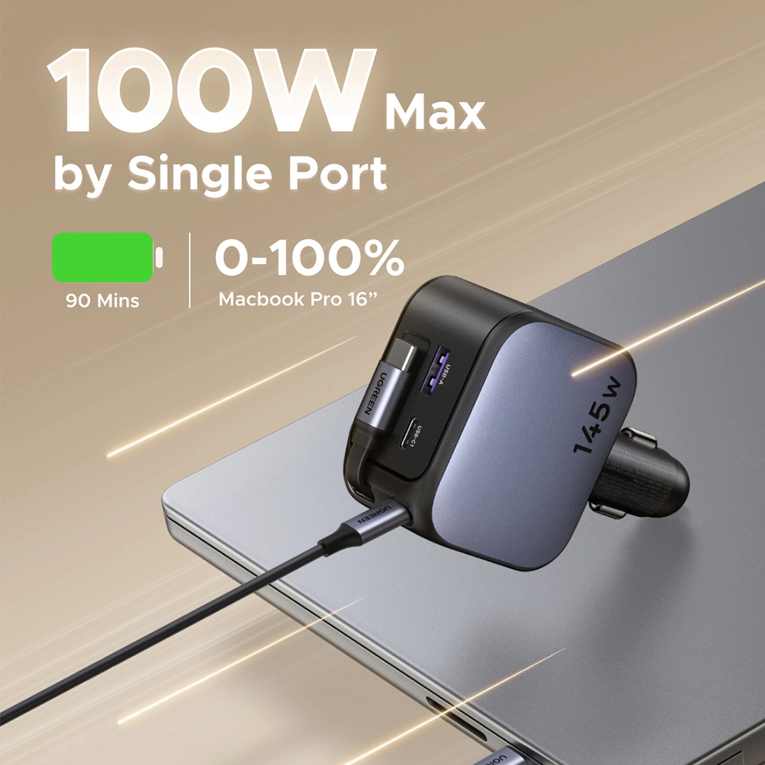 UGREEN 145W Nexode Car Charger  EC604