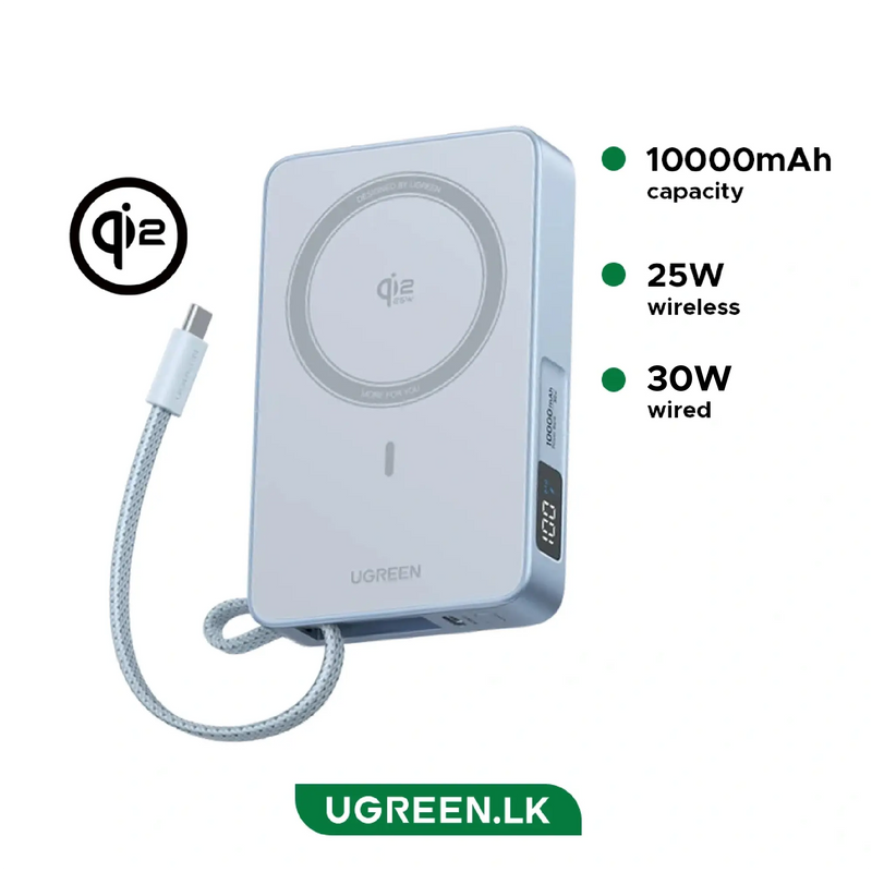 UGREEN Magnetic Power Bank (30W) USB-C 25W  Fast Charging,  PB773