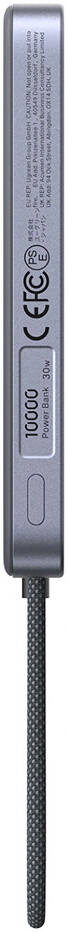 Ugreen Powerbank 10000 MAH PD 30W Magnetic Built in Type C Cable Gray