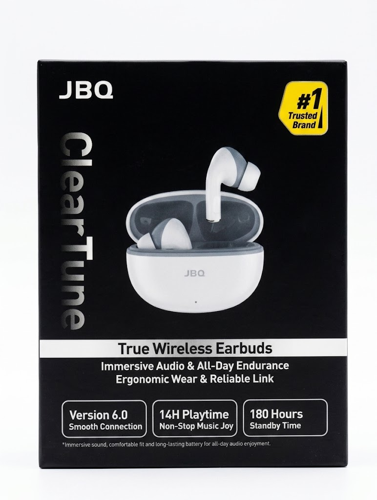 JBQ TRUE WIRELESS EARBUDS CLEAR TUNE B785111