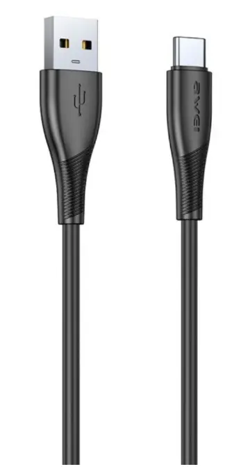 AWEI USB A- Type C 1 mtr CL-182T-Black
