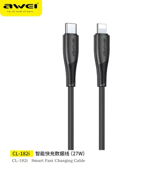 AWEI C-Lighting 94-Cable 60W 1.5mtr CL-182i-Black