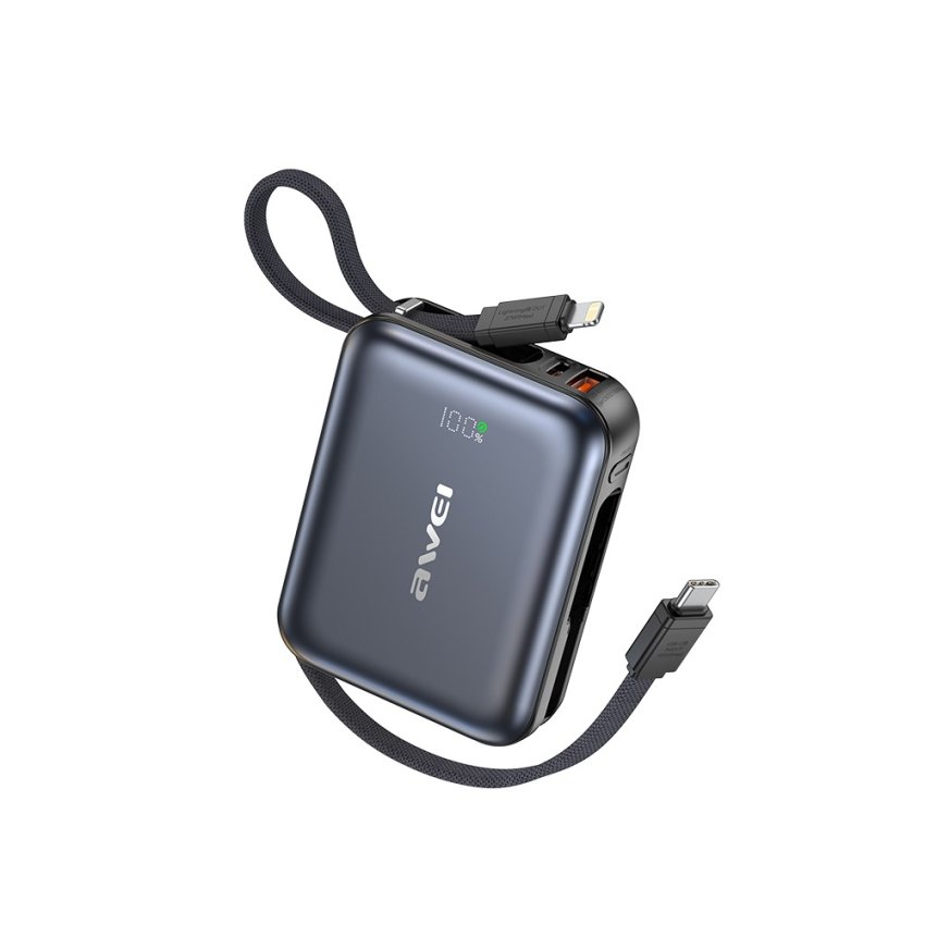 AWEI Power Bank 10000 with build in Type C & Lightning