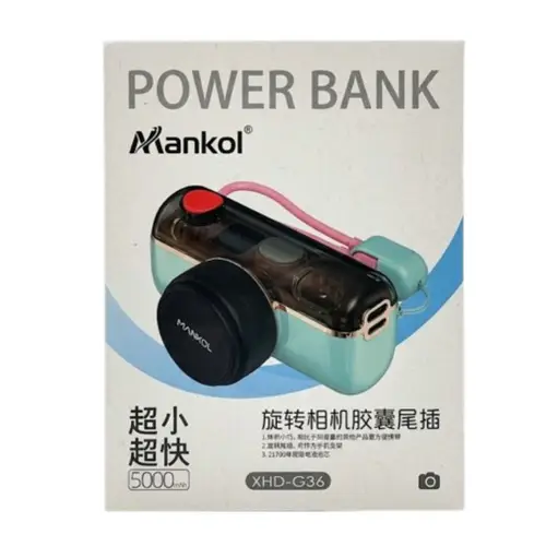 MANKOL Power bank 5000mAh mini portable charger XHD-G36