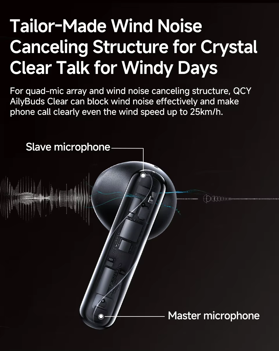 QCY AILY BUDS CLEAR BLUETOOTH EARPHONES