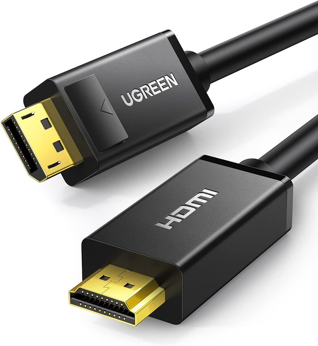 Ugreen unidirectional DisplayPort to HDMI Cable 4K 30Hz 32 AWG 2m Black (DP101 10202)