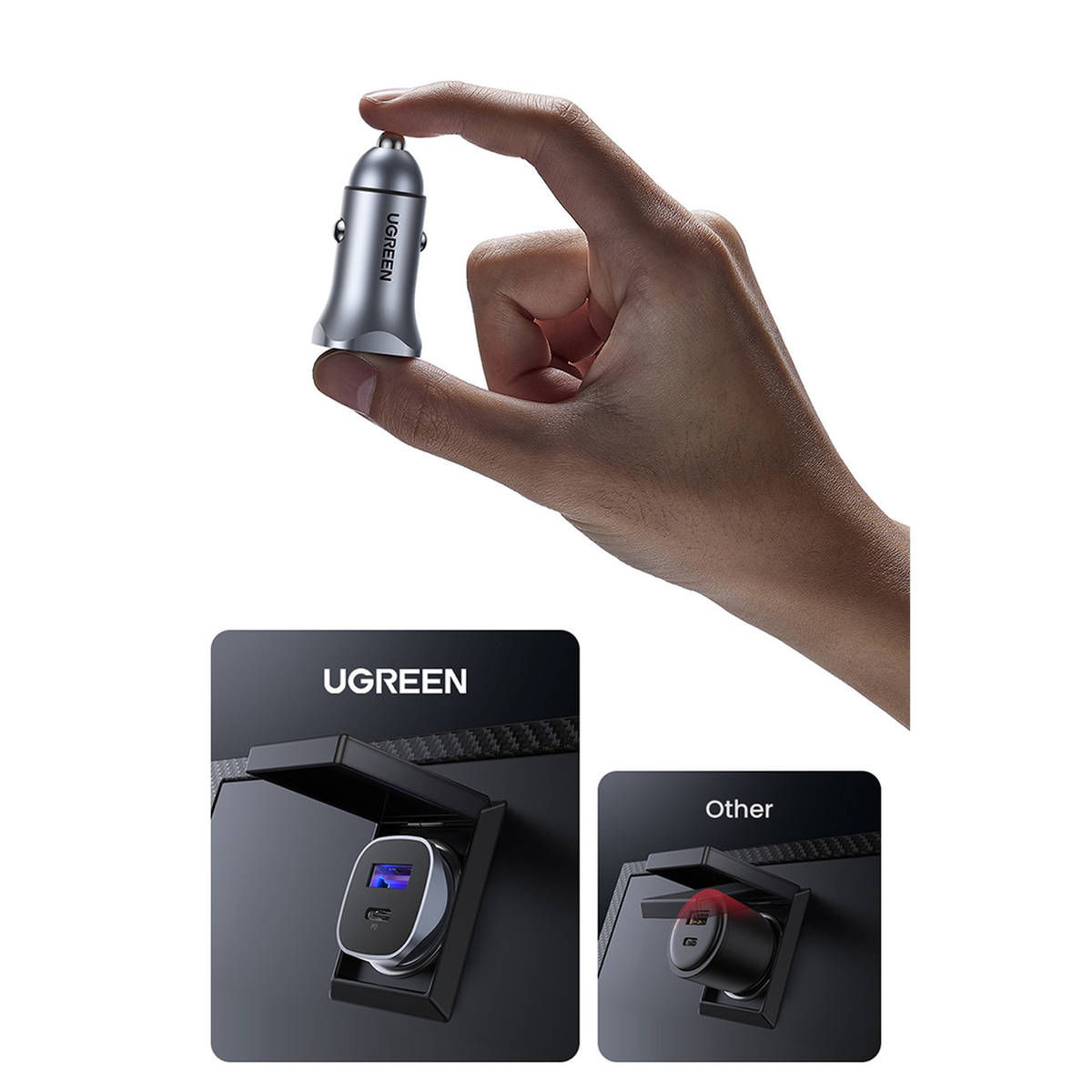 Ugreen Dual Port Car Charger CD130