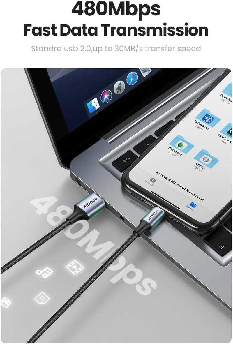 Ugreen USB-A to Lightning Charging Cable  (2M)  60163