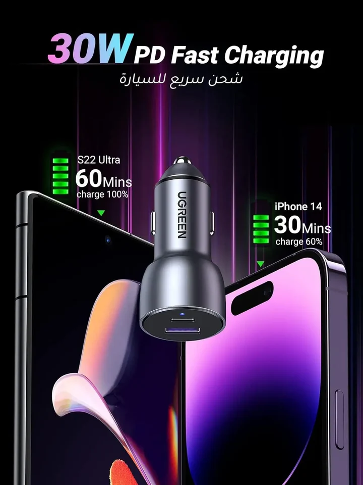Ugreen PORT FAST CAR CHARGER (52.5W)  CD213
