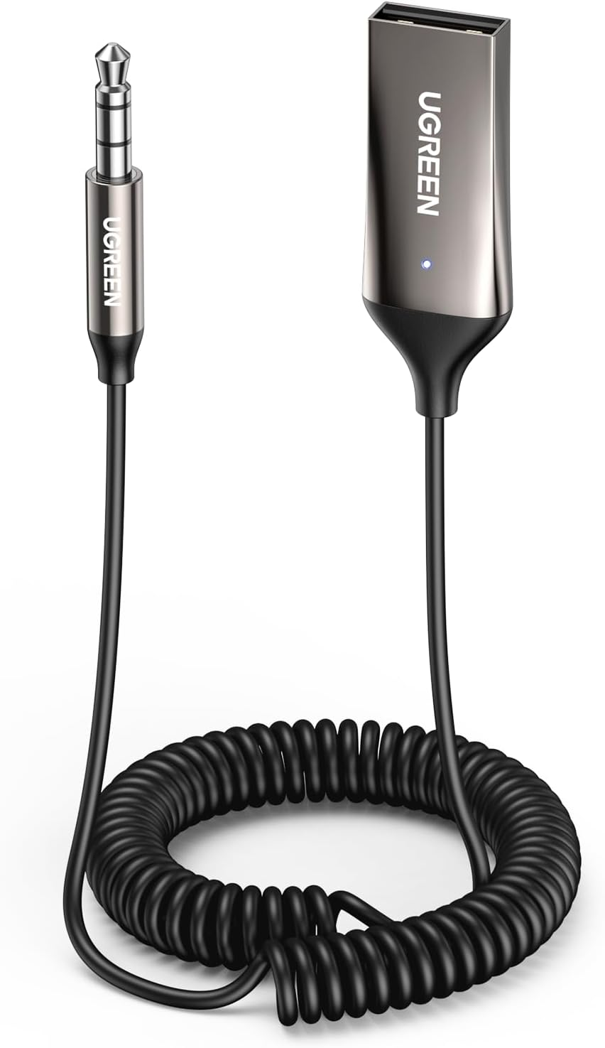 UGREEN BLUETOOTH CAR RECEIVER AUX WITH MIC GREY