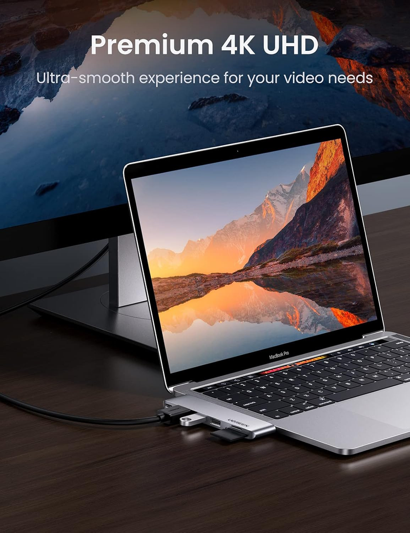 UGREEN 6-in-2 USB C Hub for MacBook Pro/Air‏   80856