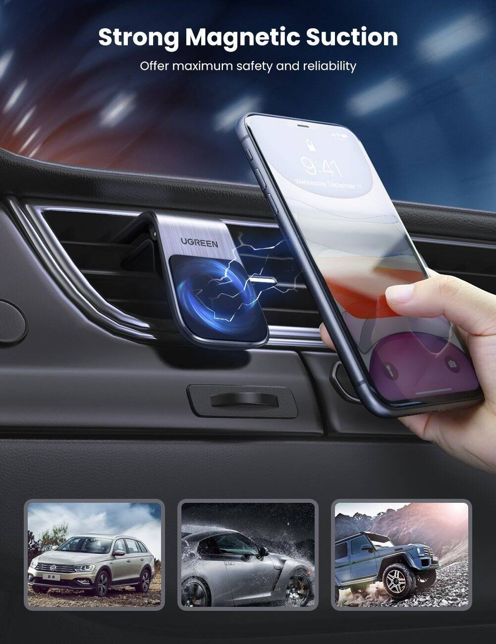 Ugreen magnetic holder car grille air  LP290