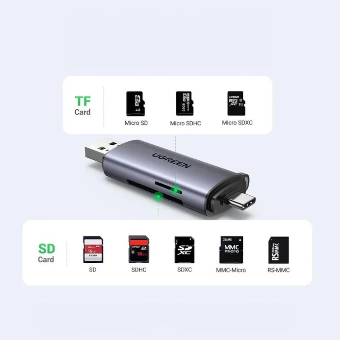 UGREEN CARD READER USB-C/USB-A CM185