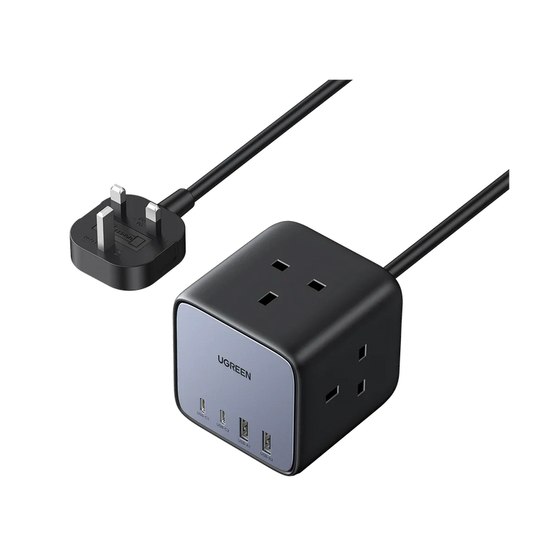 UGreen Powerstrip 3 Ac Outlet 4 Ports 2A2C Pd 65W Black