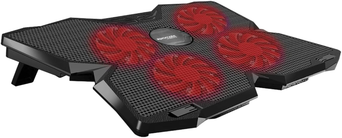 PROMATE AirBase-3 Height Adjustable Ergonomic Laptop Cooling Pad with 5 High