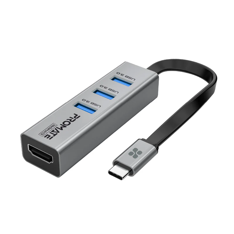 PROMATE MediaHub-C3 4K Vivid Clarity USB-C to HDMI Adapter, 4K@30Hz HDMI