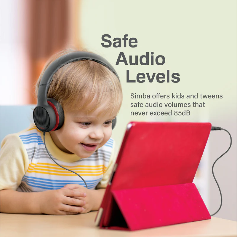 PROMATE Simba.Onyx Over-Ear Hi-Definition SafeAudio™ Kid-Safe