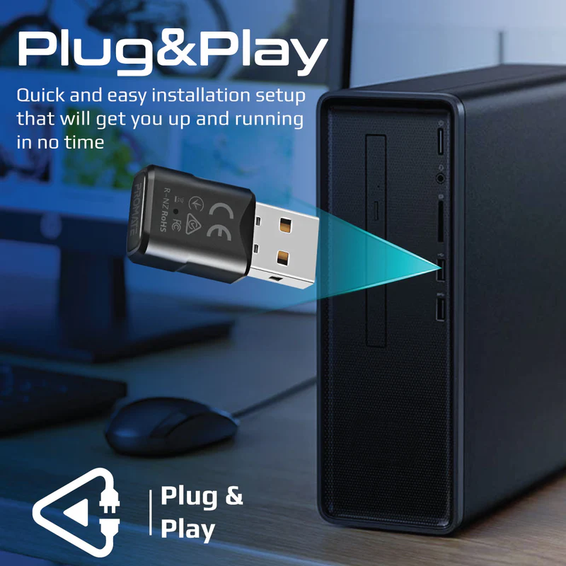 PROMATE BlueLink MultiPoint Pairing Bluetooth v5.0 Audio Adapter