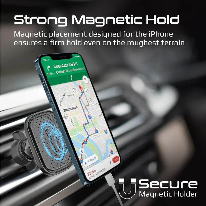 PROMATE VentMag-XL SecureGrip™ AC Vent Magnetic Smartphone Holder