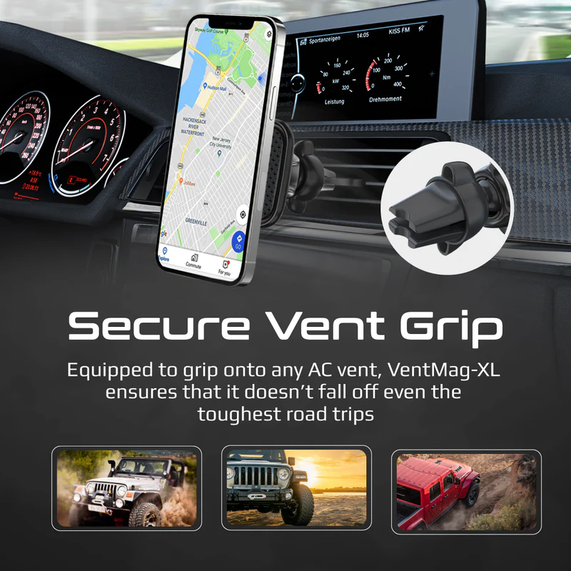 PROMATE VentMag-XL SecureGrip™ AC Vent Magnetic Smartphone Holder