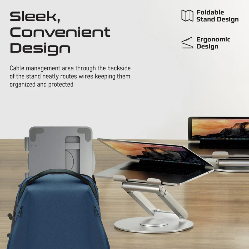 PROMATE DeskMate-6 2-13.8" Height Adjustable Metallic Laptop Riser Stand