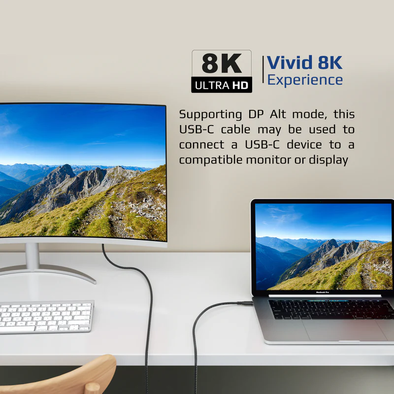 PROMATE PowerBolt240-2M 240W Power Delivery USB-C to USB-C Cable with 40Gbps