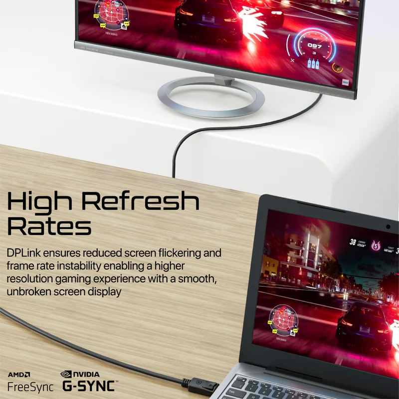 PROMATE DPLink-120 8K@60Hz DisplayPort to DisplayPort Cable, DP 1.4, 1.2m Cable