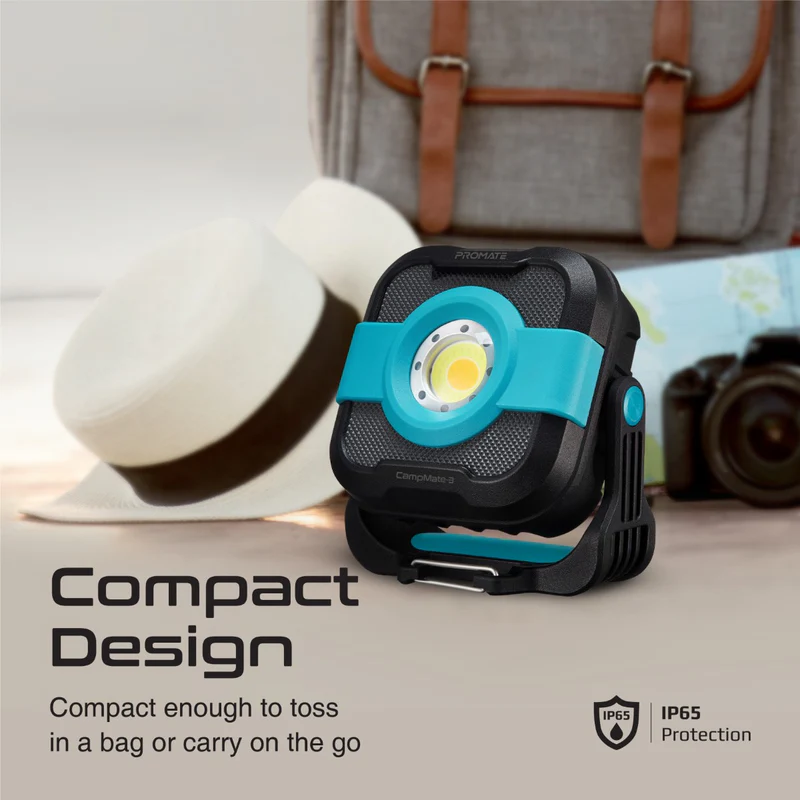 PROMATE CampMate-3 1200lm IP65 Camping Light with 9000mAh Power Bank