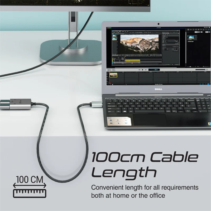PROMATE MediaSplit-H2 4K @60Hz HDMI Splitter Cable with Dual HDMI Ports, 90cm length
