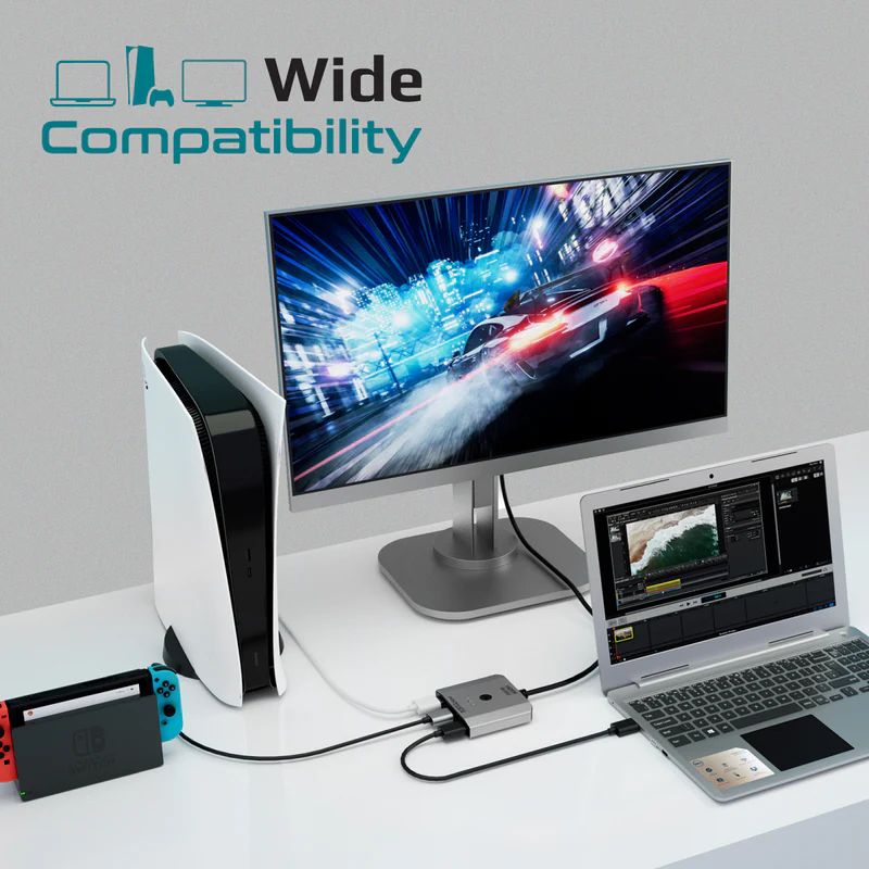 PROMATE MediaSwitch-H3 3-in-1 4K@30Hz High Definition HDMI Switch