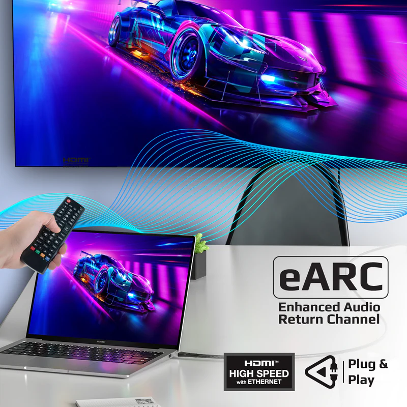 PROMATE PrimeLink8K-500 Ultra High-Speed 8K@60Hz HDMI 2.1 Cable, 5M Cable Length