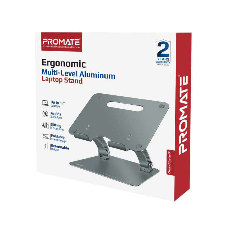 PROMATE DeskMate-7 Ergonomic Multi-Level Aluminum Laptop Stand