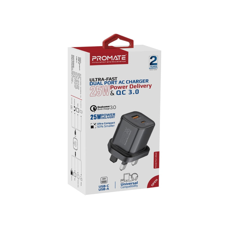 PROMATE PowerPort25AC.25W High Speed Wall Charger