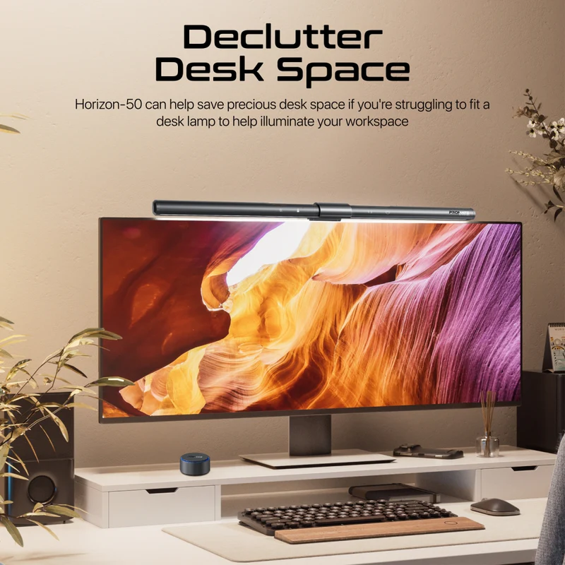 PROMATE Horizon-50 52cm LED Monitor Light, 285 Lumens, Anti Glare, 45° Light Angle
