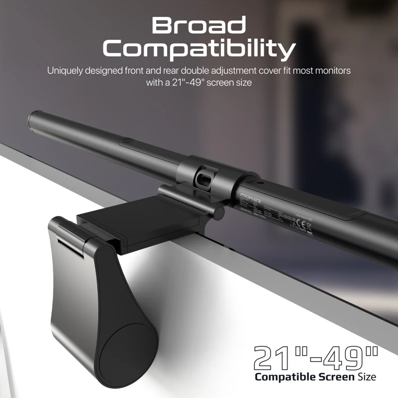 PROMATE Horizon-50 52cm LED Monitor Light, 285 Lumens, Anti Glare, 45° Light Angle