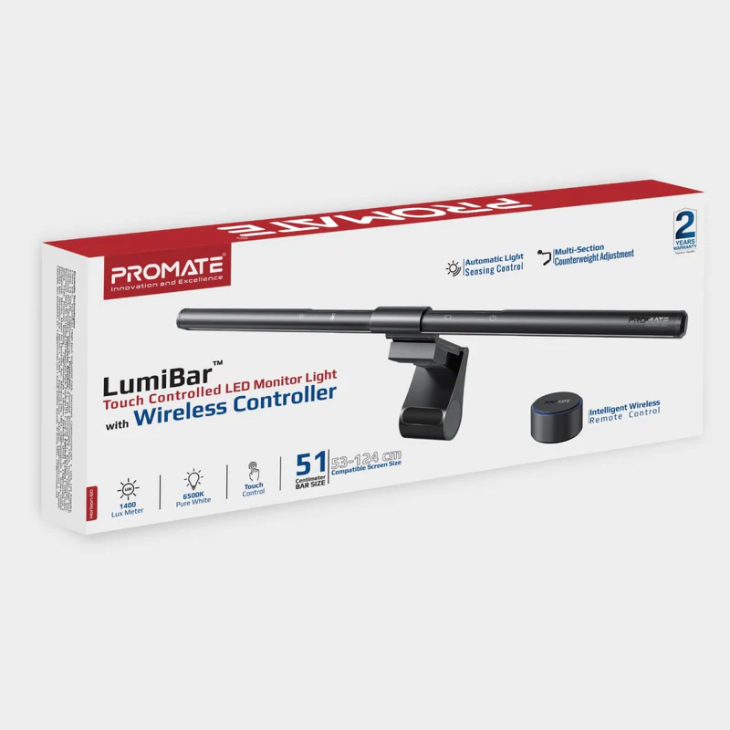 PROMATE Horizon-50 52cm LED Monitor Light, 285 Lumens, Anti Glare, 45° Light Angle