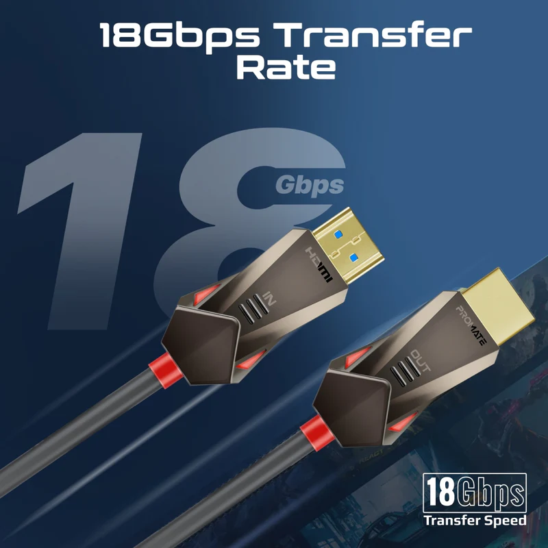 PROMATE ProLink4K60-20M HDMI (Male)- HDMI (Male) Cable with 3D, 4K@60Hz Ultra HD & Ethernet Support, 20M Length