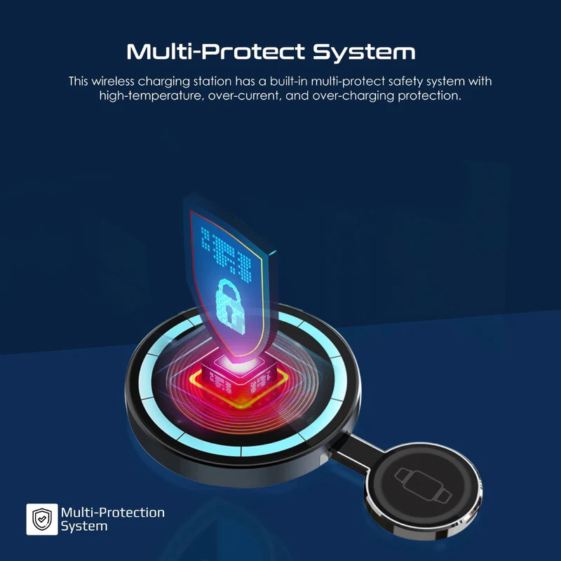 PROMATE MagRing Super Slim Transparent 15W Magnetic Wireless Charger with Phone Holder