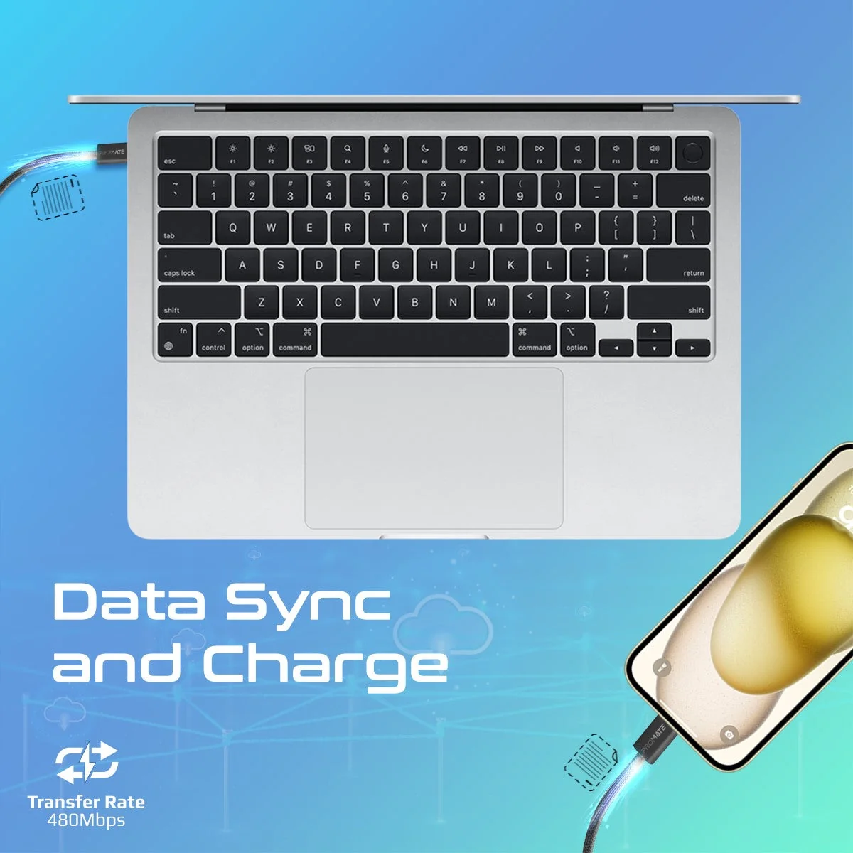 EcoLine-CC120  60W PD USB-C to USB-C Cable, 120cm length