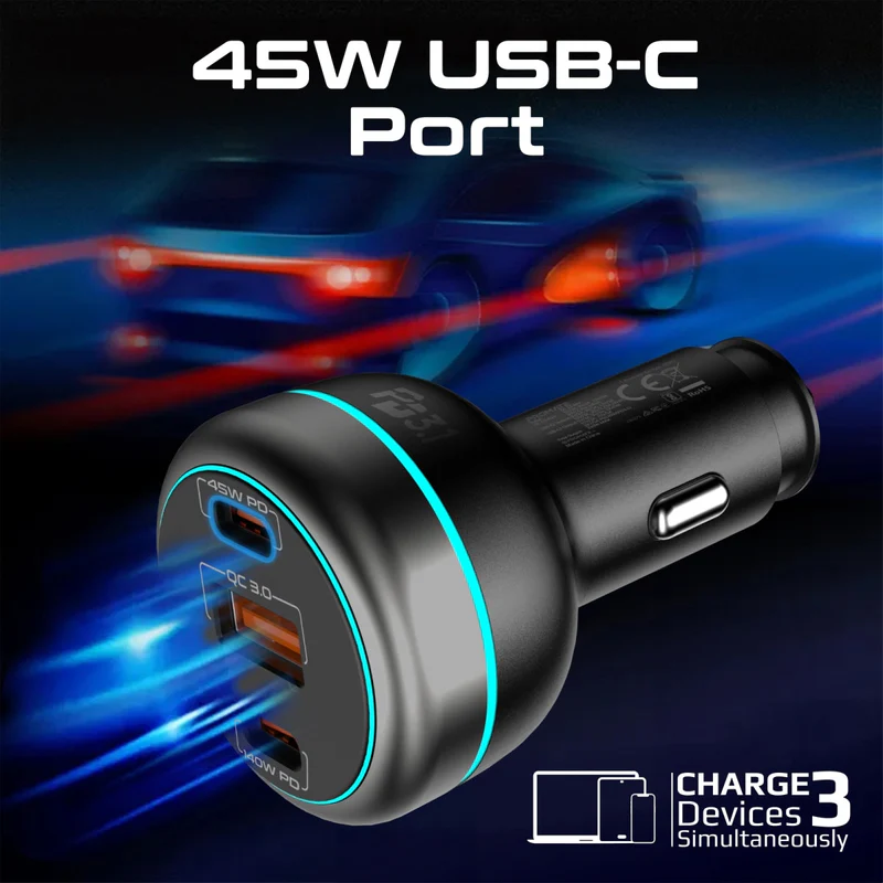 PROMATE PowerDrive-230 230W Car Charger with 140W PD 3.1 USB-C