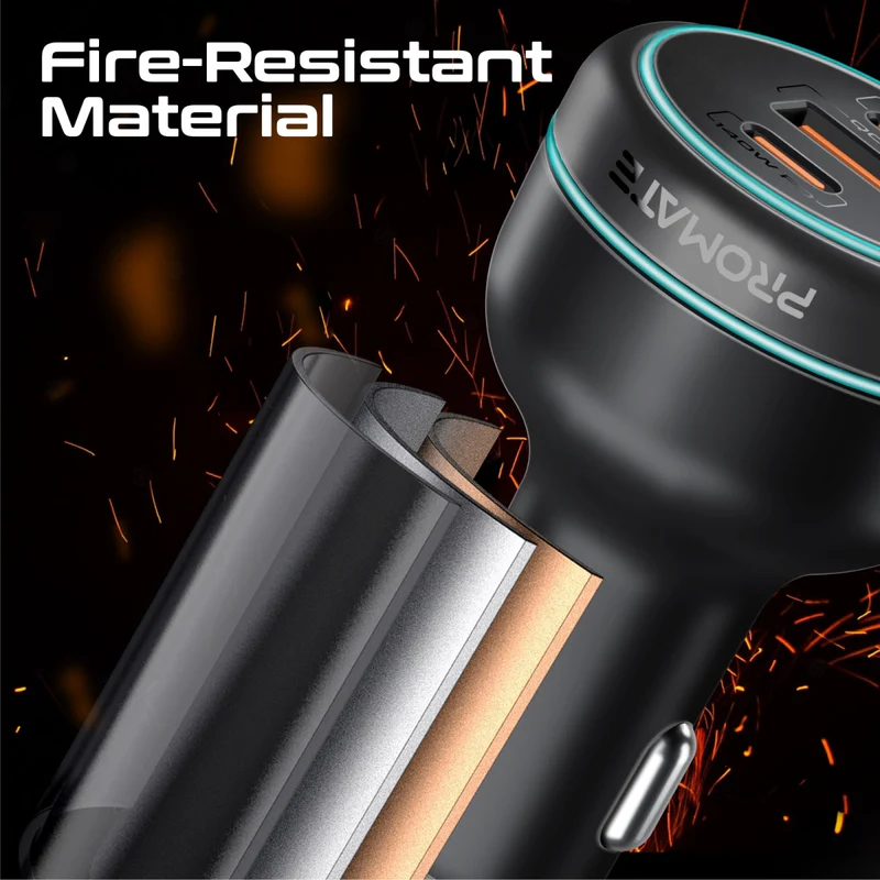 PROMATE PowerDrive-230 230W Car Charger with 140W PD 3.1 USB-C
