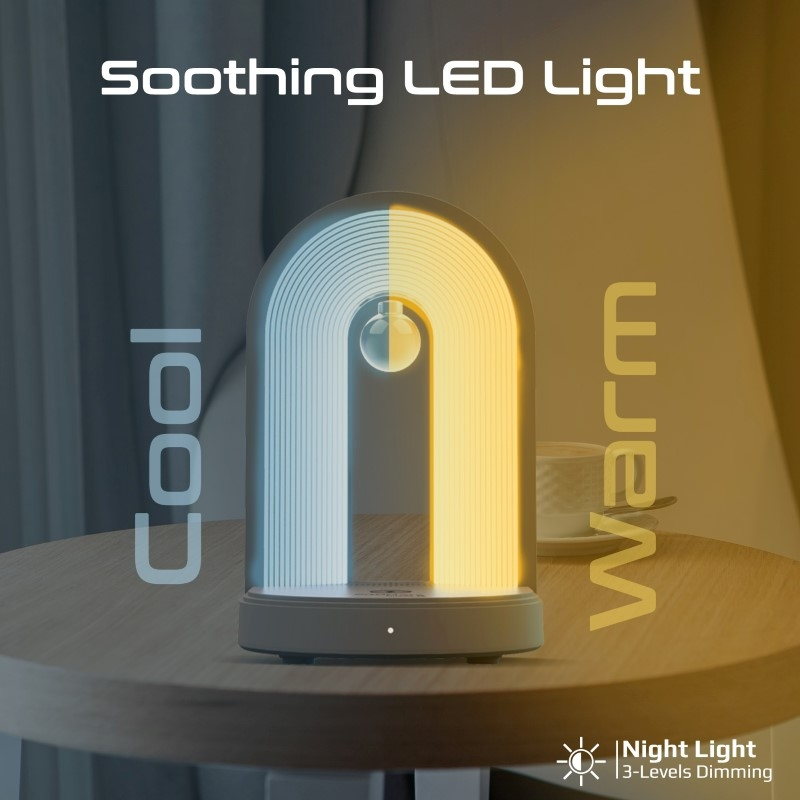 PROMATE Globe-Qi 3-in-1 Night Lamp Bluetooth Speaker with 15W Wireless Charger
