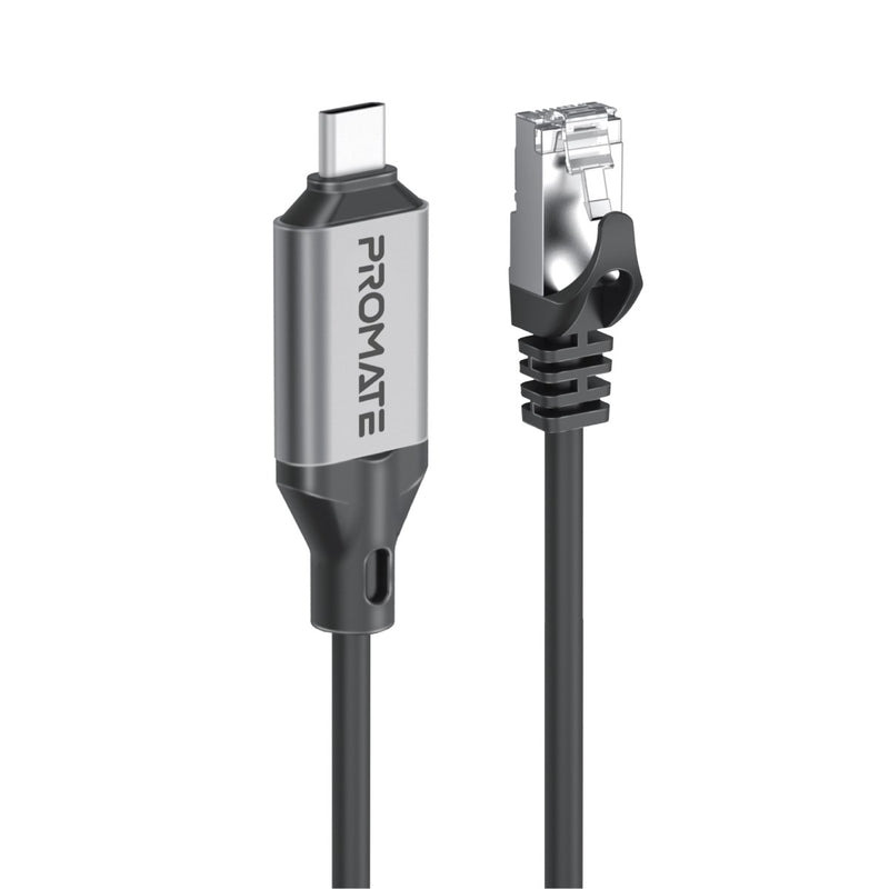 PROMATE CLink-RJ45 USB-C to RJ45 Ethernet Cable adapter, USB 3.2, 5 meters Length