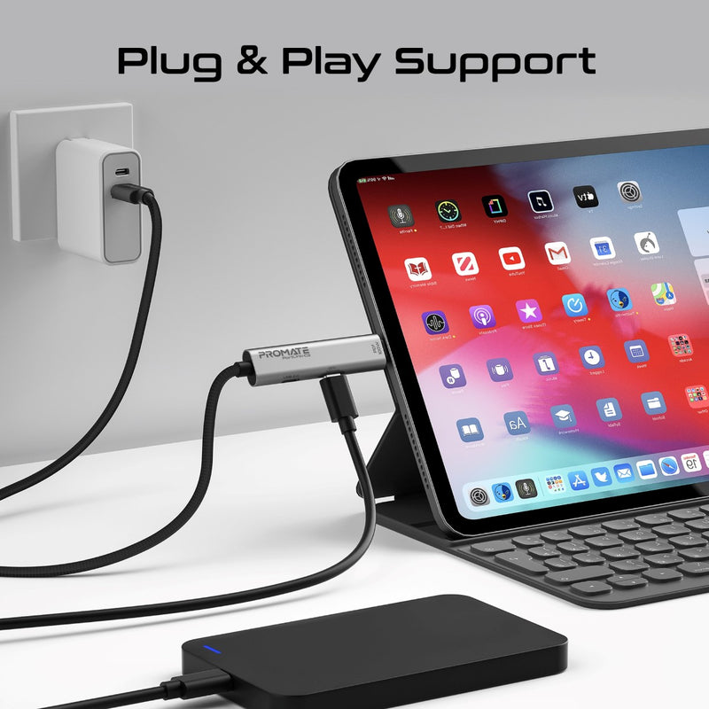 PROMATE PortLink-C3.Black 100W PD USB-C to USB-C Data and Charge Cable w/ 5Gbps