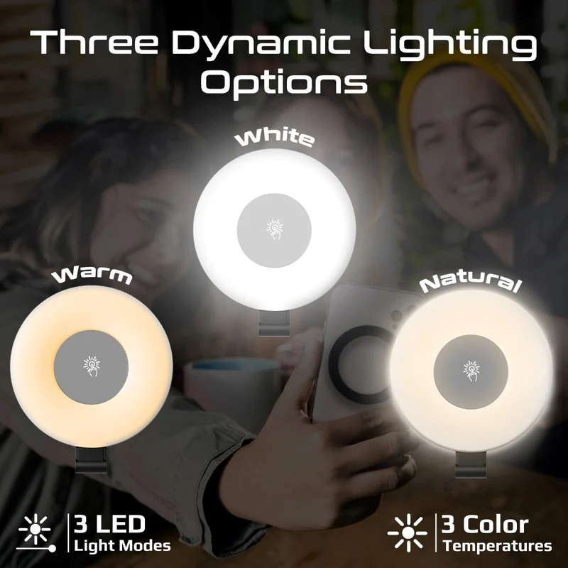 PROMATE MagHalo LED Vanity Light with MagSafe Compatible Phone Mount