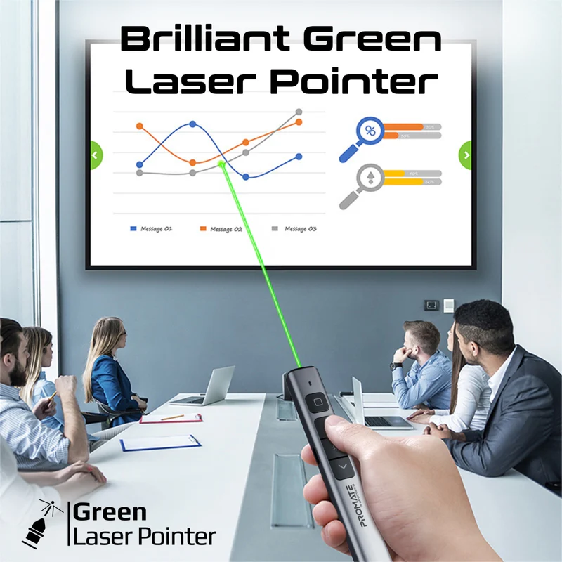 PROMATE ProPointer-S 2.4GHz Stylus and Wireless Presenter with Presentation