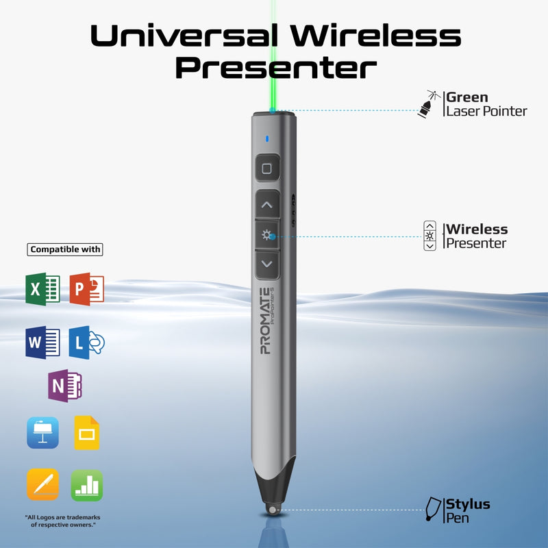 PROMATE ProPointer-S 2.4GHz Stylus and Wireless Presenter with Presentation