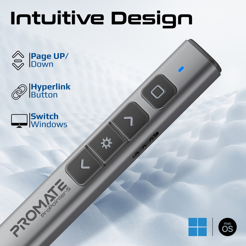PROMATE ProPointer-S 2.4GHz Stylus and Wireless Presenter with Presentation